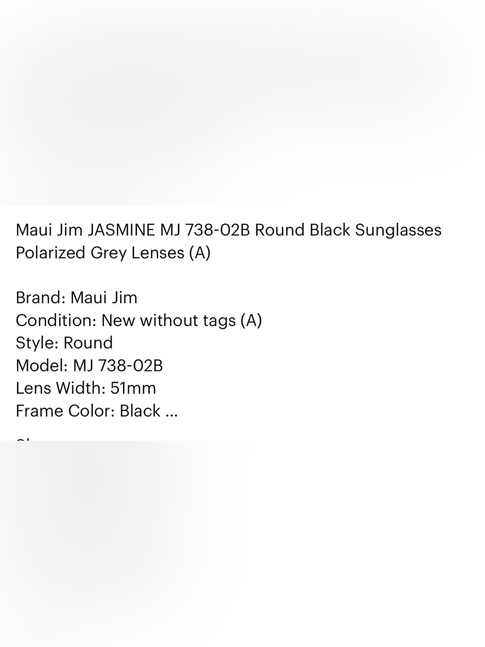 Maui Jim Jasmine tortoise shell sunglasses with case & cloth cleaner. - Picture 9 of 9